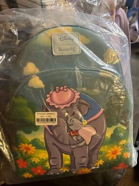 Loungefly Disney Dumbo Mini Backpack - Blue, Pink, Yellow